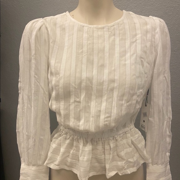 Treasure & Bond White Long Sleeve Blouse - Picture 3 of 9